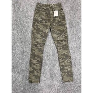 Good American Camouflage Print Good waist Skinny Pants Size 6/28 NWT